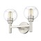 Z-Lite Sutton Vanity, 2-Light, 15.75 In.W x 7 In.L x 10.25 In.H, Brushed Nickel/Clear 7502-2V-BN - alternate 5